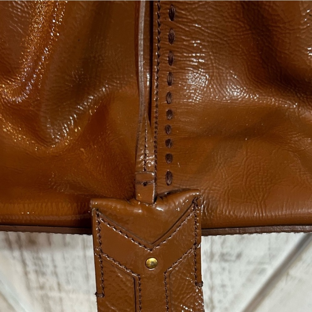 Yves Saint Laurent YSL Patent Leather Medium Muse Satchel Bag Vintage - Picture 12 of 14